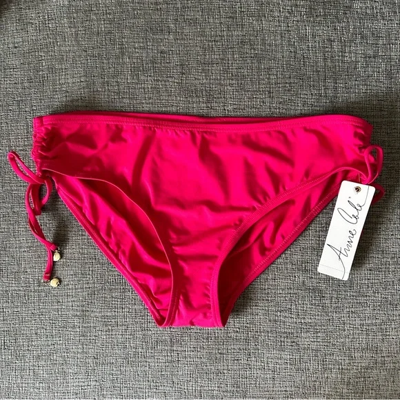 Women's Live In Color Side Tie Swim Bottom Color: Magenta - Picture 6 of 9